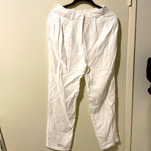 White see through beach pants